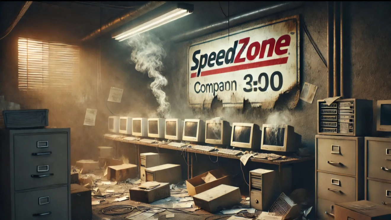 Vályi Pista speedzone. A képen egy rendetlen iroda látható.