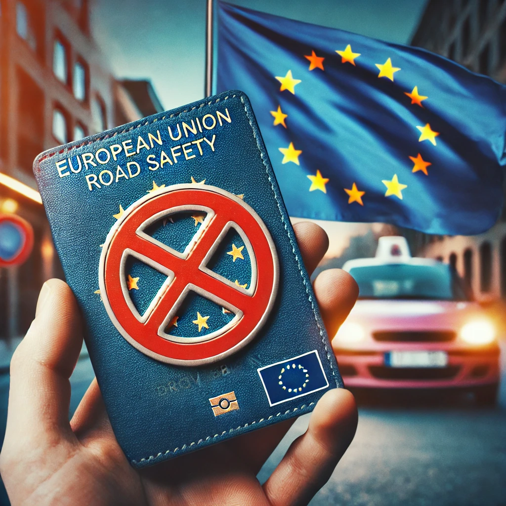 Bevont jogosítvány. Az új vezetési tilalom szabályok célja a közúti balesetek csökkentése és a felelősség egységesítése az EU-ban. ittas vezetés Európai Unió gyorshajtás közlekedési szabálysértés vezetési tilalom.