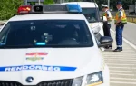 Rendőr Roadpol ellenőrzés.
