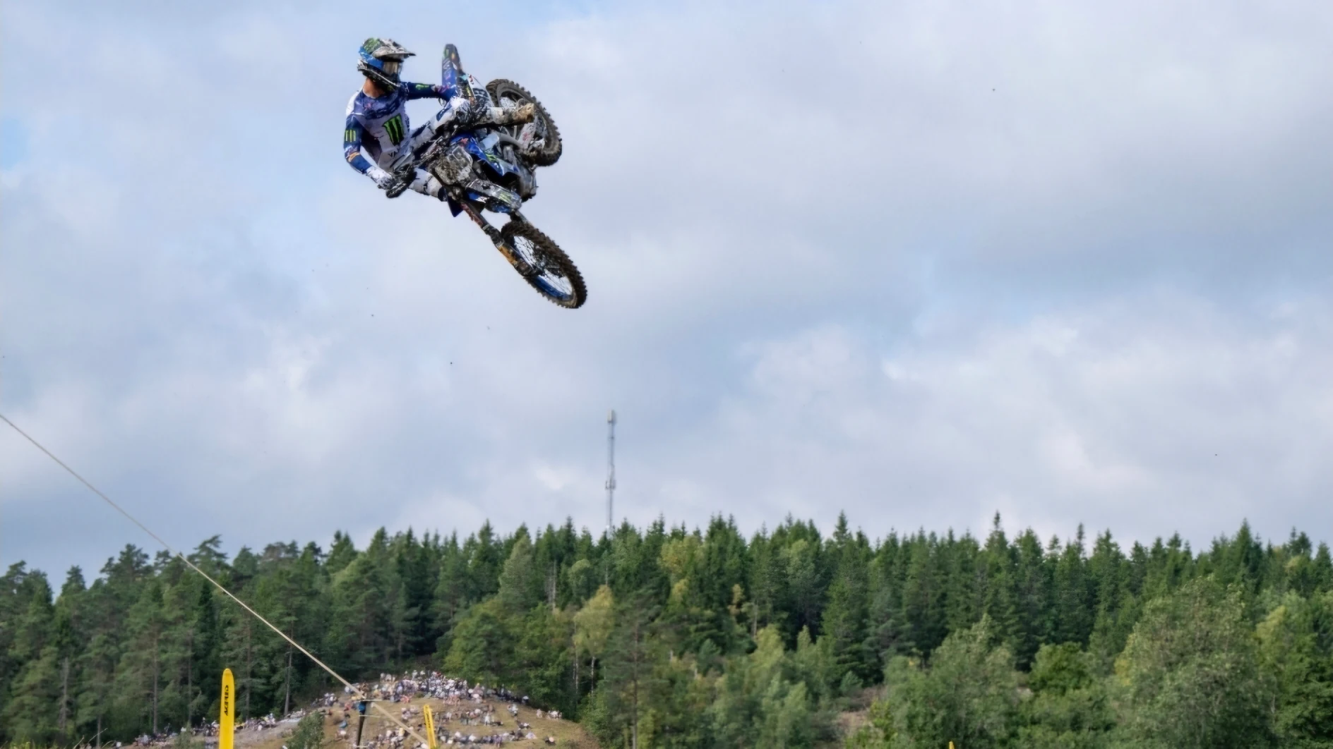 Yamaha motocross versenyző az MXGP Holland Nagydíj előtt