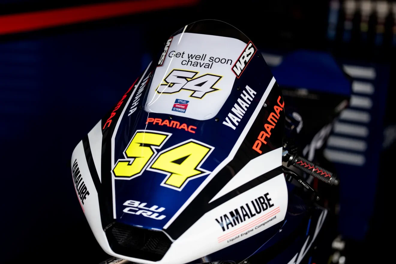 Izan Guevara a BLU CRU Pramac Yamaha Moto2 versenyzőjeként a 2026-os Osztrák Nagydíjon