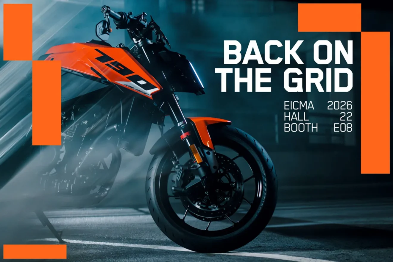 KTM EICMA 2026 – a márka november 3-i milánói sajtótájékoztatójának hivatalos képe