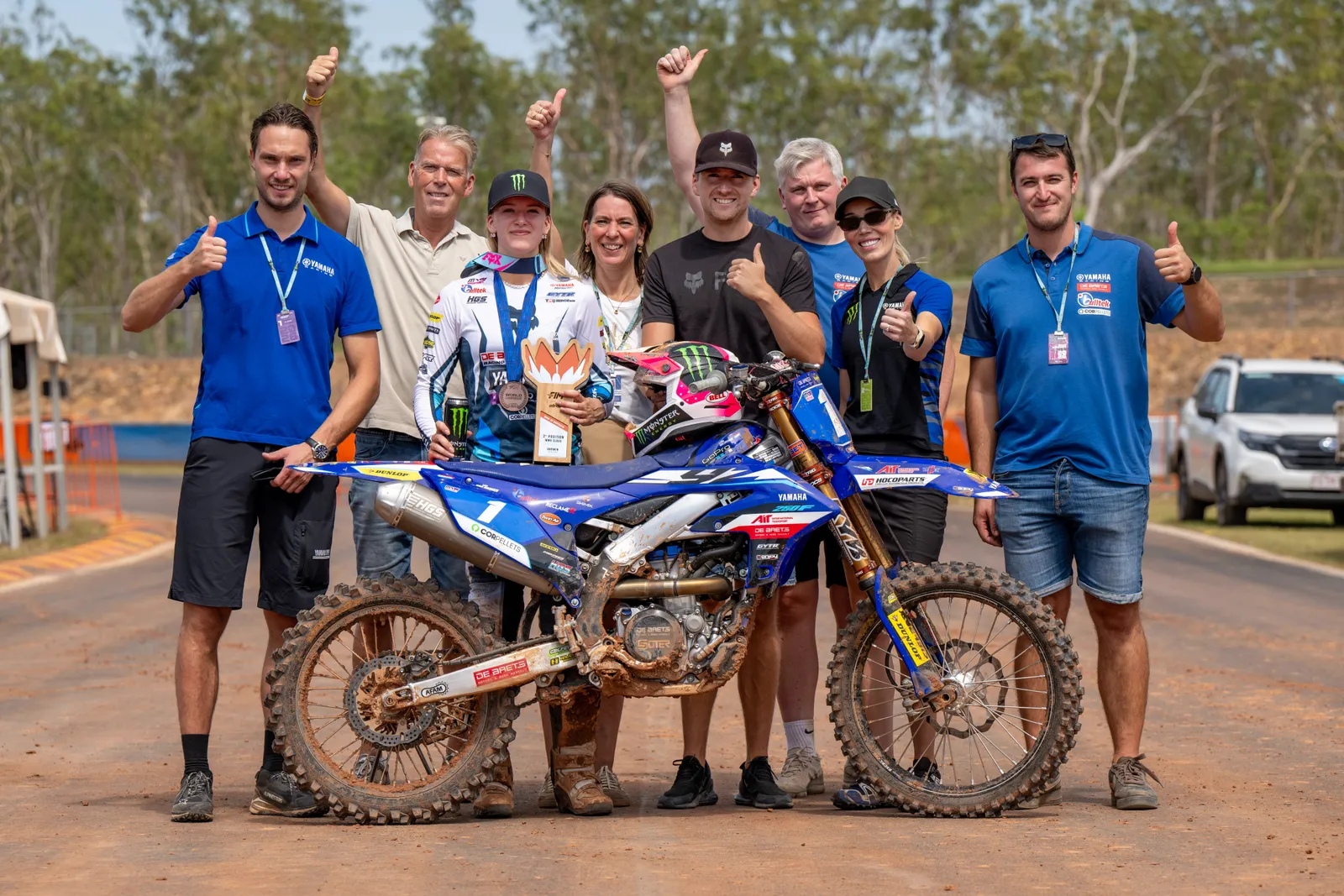 Lotte van Drunen Yamaha YZ250F motorjával a 2026-os ausztrál WMX-szezonzárón