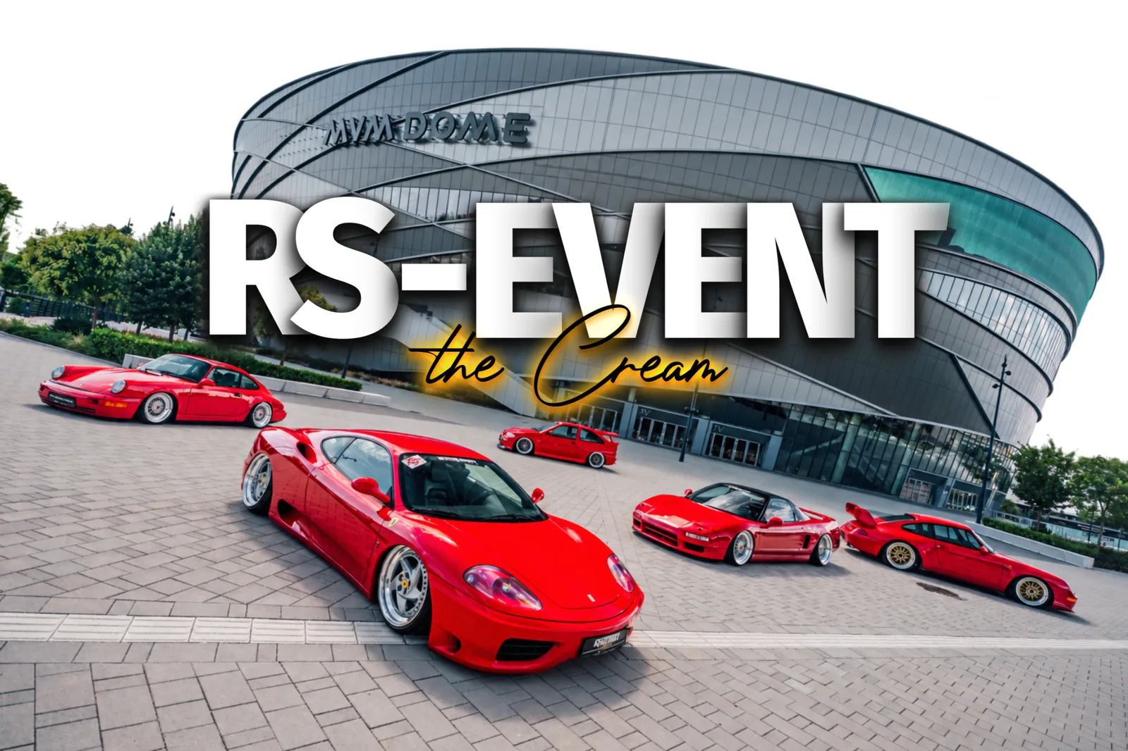 RS-Event – The Cream 2026 az MVM Dome előtt sportautókkal