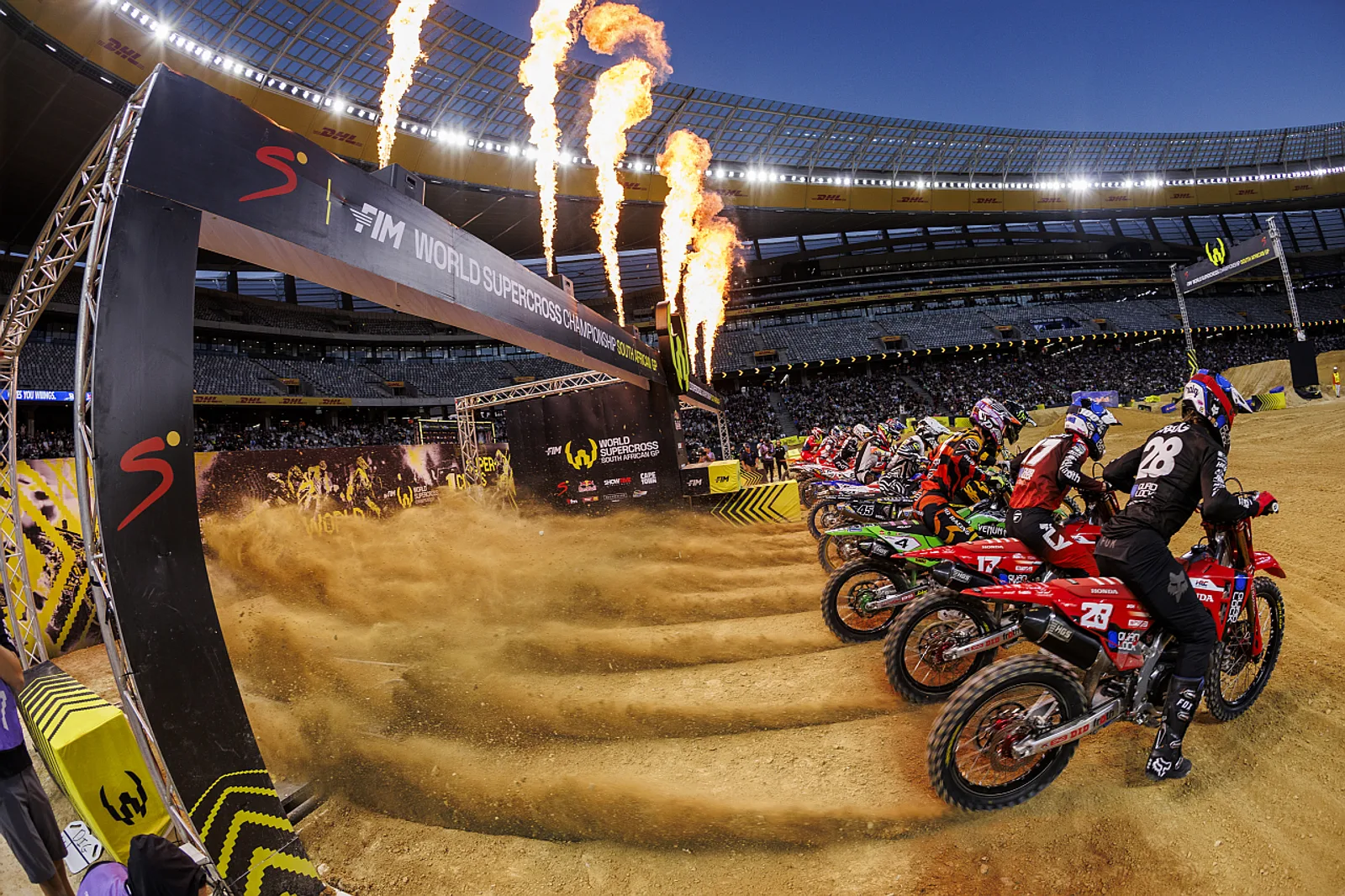 FIM World Supercross mezőny a rajtnál egy korábbi versenyen