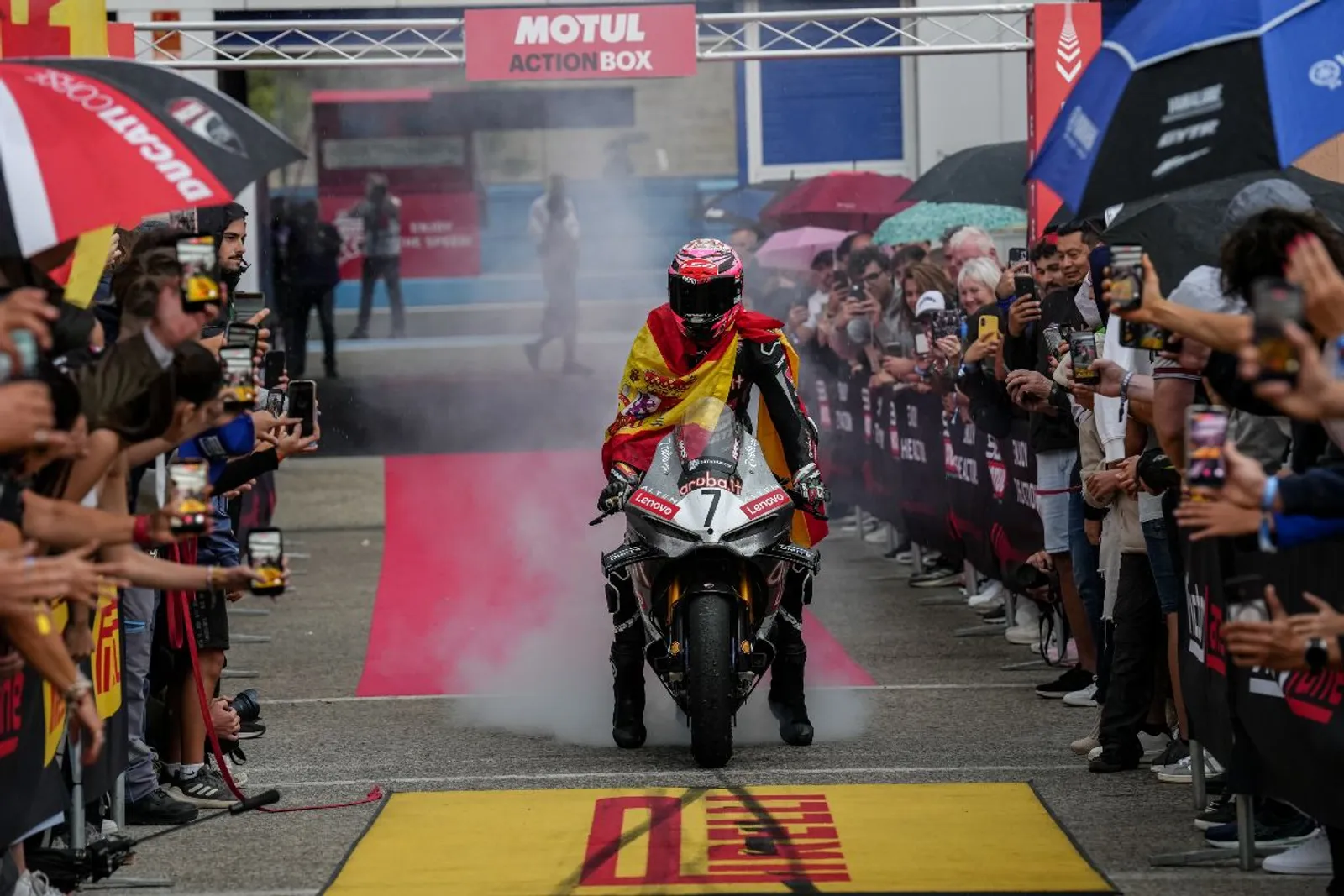 Superbike-világbajnoki versenypillanat a 2026-os jerezi szezonzárón