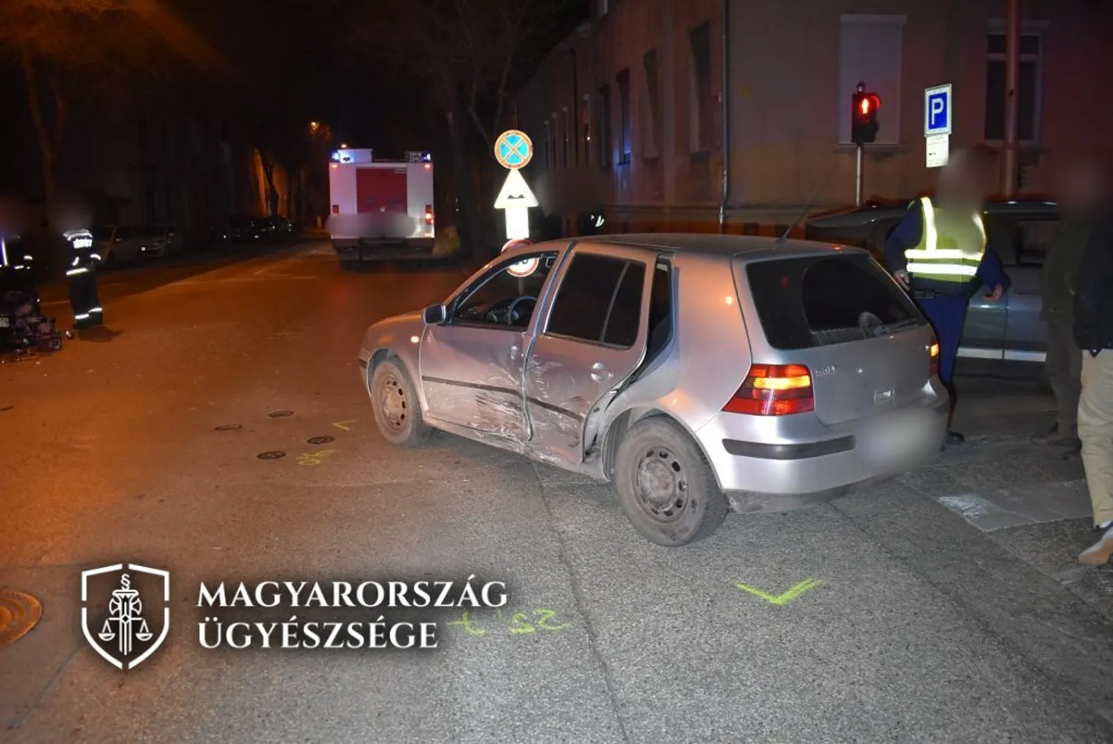 A soproni, ittas vezetéshez kapcsolódó baleset másik sérült gépkocsija